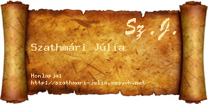 Szathmári Júlia névjegykártya
