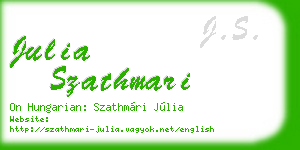 julia szathmari business card