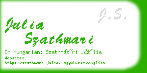 julia szathmari business card